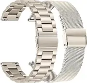 [TRUMiRR] Compatible with Garmin Vivomove Trend/Venu Sq 2 Music/Venu/Sq Music/Venu 2 Plus 43 mm/Vivomove Sport/Vivoactive 5 3/Forerunner 165 Bracelet, 20 mm Mesh Woven Stainless Steel Metal Watch Strap