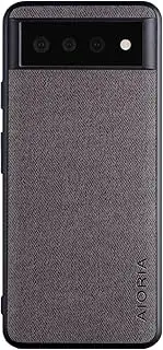 for Google Pixel 6/6 Pro Case Luxury Textile Fabric Case TPU Soft Frame Shockproof Protective Cover (for Google Pixel 6, Dark Grey)