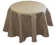 Burlap Tablecloth - 60" Round - 10oz Natural Burlap Fabric