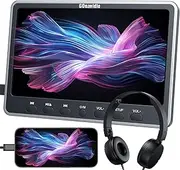[GOnavidio] 12" Car DVD Player with HDMI Input, Car TV with Auto Suction-type Disc in, Headphones, Mounting Bracket, Support AV in/Out, USB/TF Card