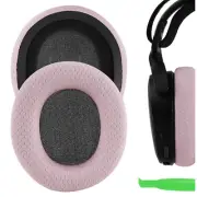 Geekria NOVA Mesh Fabric Ear Pads for SteelSeries Arctis 7 Headphones (Pink)