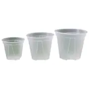 Clear Flower Pot Planter Cactus 12/15/18cm Durable PP Transparent Flower Pot