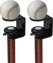 Cosmos 2 Pcs Acrylic Baseball Bat Wall Mount Softball Wall Stand Holder Rack for Bat & Ball Vertical Display in Home, Baseball Stadium, Locker Room