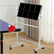 Table Tennis Return Board,Ping Pong Bouncer with Pulley,360° Adjustable Self-Study Training Baffle,Desktop Vertical Double Stand