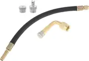 X AUTOHAUX 1 Set 90 Degree Copper Tire Valve Extension with Universal Plastic 250mm Tyre Valve Stem Extender for Car Motorcycle RV Truck Bike