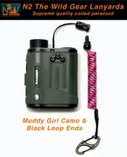 N2 The Wild Gear Lanyards Muddy Girl Camo & Black Rangefinder Binocular Lanyard