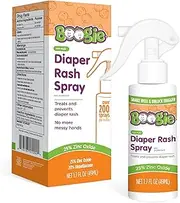 Diaper Rash Cream Spray by Boogie Bottoms, Travel Friendly No-Rub Touch Free Application for Sensitive Skin, from the maker of Boogie Wipes, Over 200 Sprays per Bottle, 1.7 oz