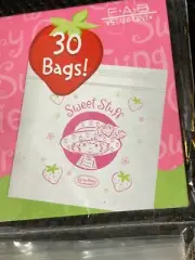 Vintage Strawberry Shortcake 30 Sandwich-Snack-Lunch-Food-Loot Bag W Zip Seal