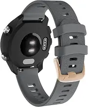 [ISOUDE] 20mm For Garmin Vivoactive 3 3t Forerunner 245/645/158/55/Venu/Venu2 Plus/GarminMove Sport Rose Gold Steel Buckle Accessories