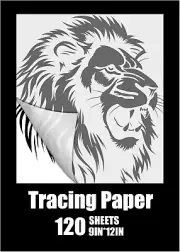 120 Sheets Paper Sheets, 9X12 Inch Transparent Translucent Clear Tracing Paper f