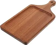 Luxshiny Wooden Cutting Board Multi-Functional Pizza Wooden Plate Elegant Handle Craftsmanship Present