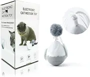 Interactive Cat Ball Toy Set - Automatic Rolling Chase Ball with Fluffy Tail Tumbler Teasing cat Ball， Interactive Cat Toy for Kitten Toys, Cat Self Pleasure Soothing Toy Smart Cat Toy