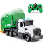 RC Truck Toys Remote Control Garbage Trucks 6 Channel Waste Management 2.4Ghz Recycling Trash Vehicles for Boys Girls