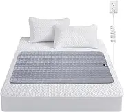 MURT Cotton Grounding Sheets for Bed, Silver Fibre of Grounding Mat, Grounding Blanket for Stress and Pain Relief, Enhance Sleeping, Inflammation, Balance, with grounding Wire, 35 * 50"- Gray