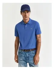 [Gant] Regular Fit Shield Pique Polo Shirt in Rich Blue