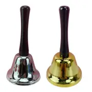 Hand Bell with Handle Elegant Super Loud Metal Hand Bell Service Bell