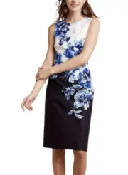 NWT $168 Maeve x Anthropologie VANDA 6P / Sm Blue Floral Pencil Sheath Dress