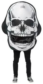 Skull Mouth Head Costume Adult Men Women Halloween Unique One Size