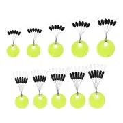 10Grop Oval/Cylinder Fishing Float Bobber Stopper Fishing Float Space Beans