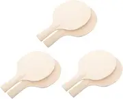 6pcs Pong Paddle Wooden Paddle for Crafts Wooden Craft Paddle Unpainted Table Tennis Rackets Crafts Table Tennis Paddle DIY Wooden Paddle Unfinished Craft Paddle