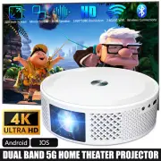 2024 Projector 1080P 5G WiFi Bluetooth Home Theater for Android iPhone 1+8G