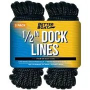 Dock Lines Boat Ropes Docking 1/2" Line Braided Mooring Marine Rope 25FT Nylon