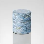 TOKYO MATCHA SELECTION - Matcha Tea Can : Chiyogami Washi Paper - 2 color (Pink,Blue) tins caddy canister [Standard ship by SAL with Tracking number & Insurance] (Blue)