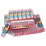 Creative Arts Charles Leonard Watercolor Paint Pans, 8 Assorted Colors, 1 oz