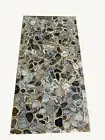 Light Gray Agate Coffee Table Top Epoxy Agate Patio Sofa Table for Restaurant