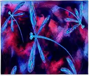 CafePress Dragonfly Cherry Splash Throw Blanket Soft Plush Throw Blanket 60" x 50"