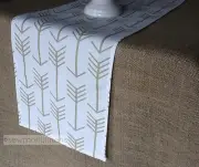 Gold Arrow Table Runner Kitchen Modern Home Dining Room Decor Linens Centerpiece