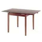 WINSOME WOOD Extension Table 2-Pull Out Extension Leaves Solid Wood Walnut Brown