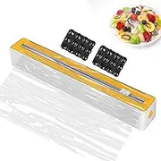 Food Wrap Dispenser with Cutter - Kitchen Wrap Dispenser,Sturdy Food Cling Film Cutter Space-Saving Organizer Storage for Baking Paper Kitchen Restaurant