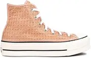 [Converse] Womens Chuck Taylor All Star Raffia Lift Hi Vachetta Beige/Egret/Black