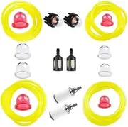 Fuel Line, 4 Sizes Petrol Tube Chainsaw Small Engine Fuel Line for Poulan Craftsman Chain Saw Weed Eater Blower(4 Sizes 150-CM-Long) (18 Pack)