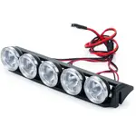 全新 1/10 遙控履帶車 TRX4 BRONCO 升級 5LED 車頂燈 LED 燈條頭燈聚光燈 5V 遙控汽車備件