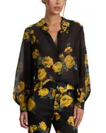 Alice and Olivia Candace Blouson Sleeve Shirt