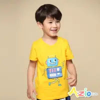 在飛比找momo購物網優惠-【Azio Kids 美國派】男童 上衣 立體機器人貼布印花