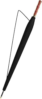 WLLKIY Long-Handled Umbrella, Automatic Windproof, Thickened And Reinforced, Large Household Rainstorm Straight Umbrella, Retro Wooden Handle Golf Umbrella