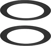 uxcell 2-Pack Goof Rings for 6 Inch Recessed Lights, 6.3" ID 8.6" OD Durable Steel Trim Ring Flush Mount Black Can Light Trim Ring Cover for Ceiling Can Downlights