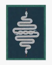 150' x 215' | Machine Washable Runner Rug | Kid & Pet Friendly | Indoor Rug | Jonathan Adler Venom Sapphire Rug | Ruggable