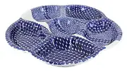 Blue Rose Polish Pottery Zara Chip & Dip Tray