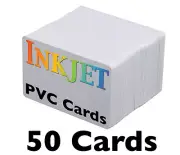 50 High-Quality Inkjet PVC Cards - For Epson & Canon Inkjet Printers