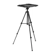 Brateck Lightweight Portable Tripod Projector Stand comes with a fold-up tray, Up to 6kg, Matte Black. 580x530x910mm PRB-22P