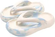 [Jakcuz] Women Flip Flop Cushion Outdoor EVA Beach Slides Sandals Non-slip Lightweight Beach Shoes