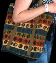 Nantucket Bagg Tapestry Knitting Bag, Tote, Travel COLORFUL PLANETS