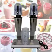 110V 2 Speed Adjustable Double Head Milk Drink Shake Mixer Kit with Four Cups