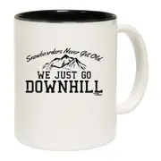 Power Monkeez Snowboarders Never Get Old Go Downhill Mug Cup