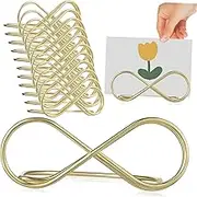 Cabilock 12pcs Decorative Iron Table Number Holders for Weddings and Restaurants Creative Card Clips for Photos Notes and Displays for Party Decorations and Themed Events