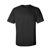 Basic Tee Black Premium Men's Plain Blank T-shirt Large Size